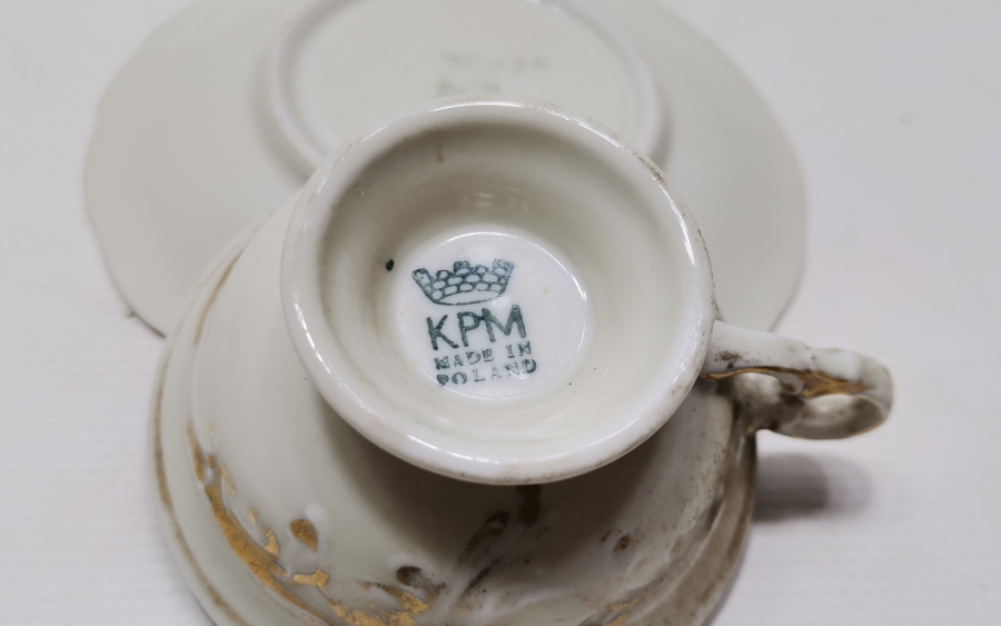 OSMANLI DÖNEMİ ALTIN VARAKLI KPM FİNCAN