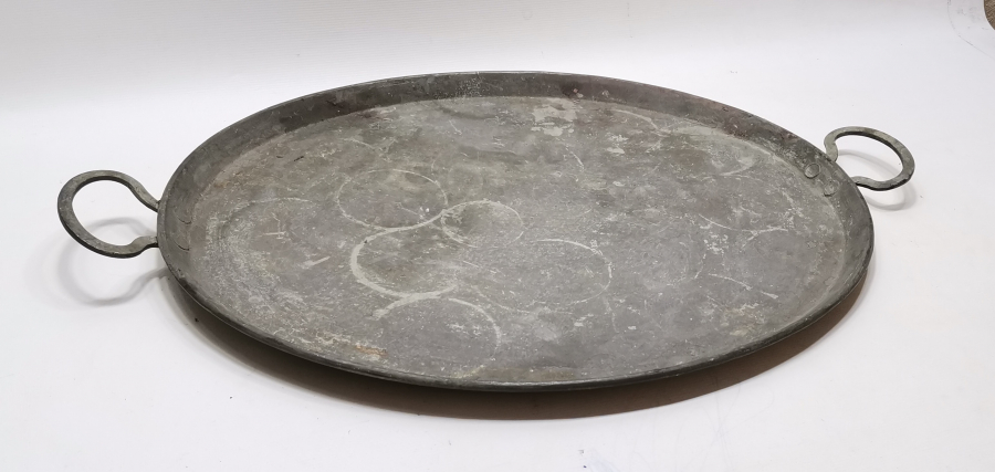 ÜZERİ OSMANLICA YAZILI OSMANLI DÖNEMİ TEPSİ