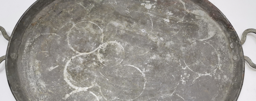 ÜZERİ OSMANLICA YAZILI OSMANLI DÖNEMİ TEPSİ