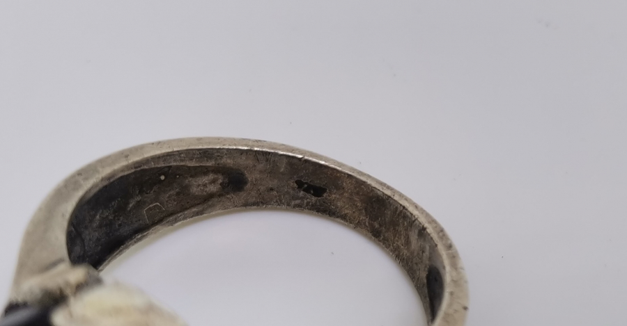 VAV VE ELİF GÖRSELLİ GÜMÜŞ ERKEK YÜZÜĞÜ