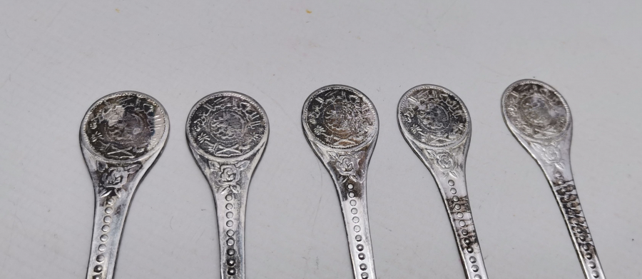 ANTİKA GÜMÜŞ KAPLAMA ÇAY KAŞIĞI TAKIMI