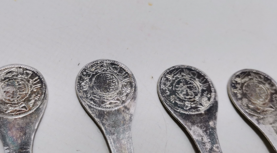 ANTİKA GÜMÜŞ KAPLAMA ÇAY KAŞIĞI TAKIMI
