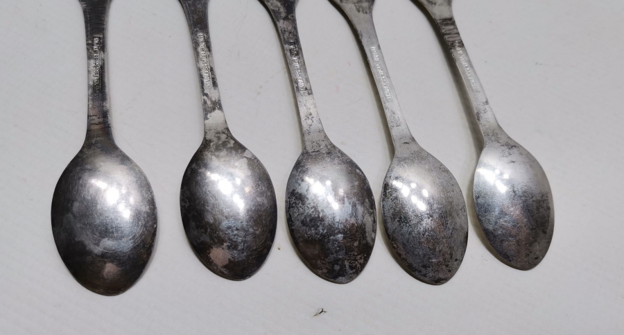 ANTİKA GÜMÜŞ KAPLAMA ÇAY KAŞIĞI TAKIMI