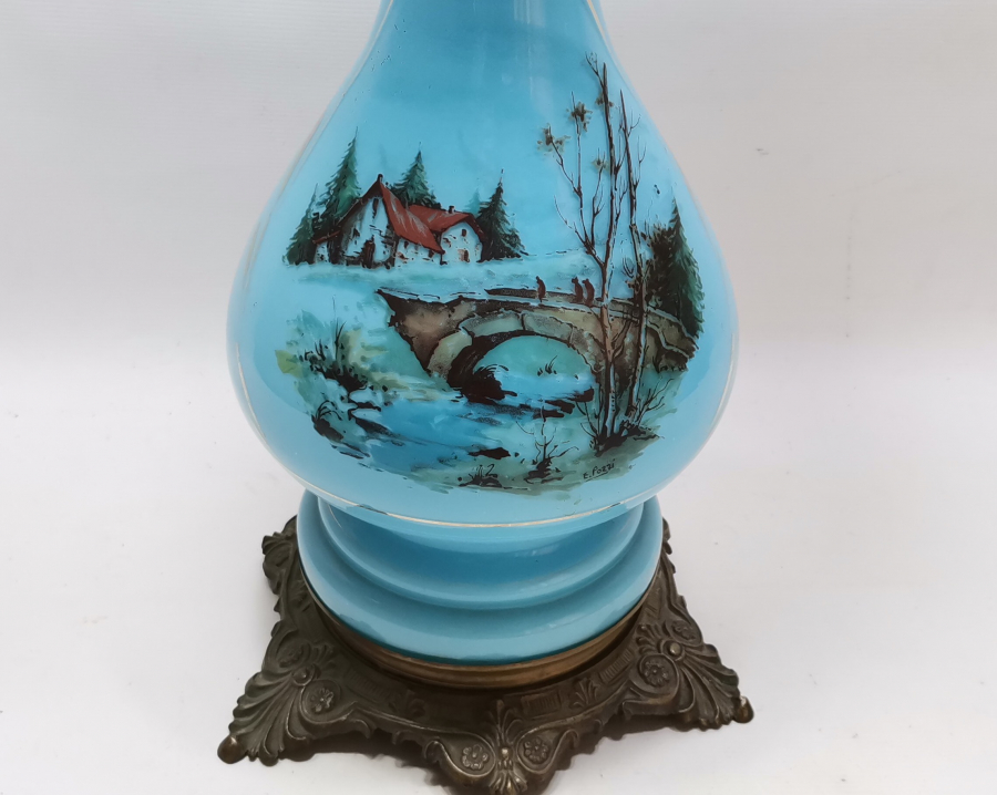 DEV BOYDA ANTİKA GAZ LAMBASI