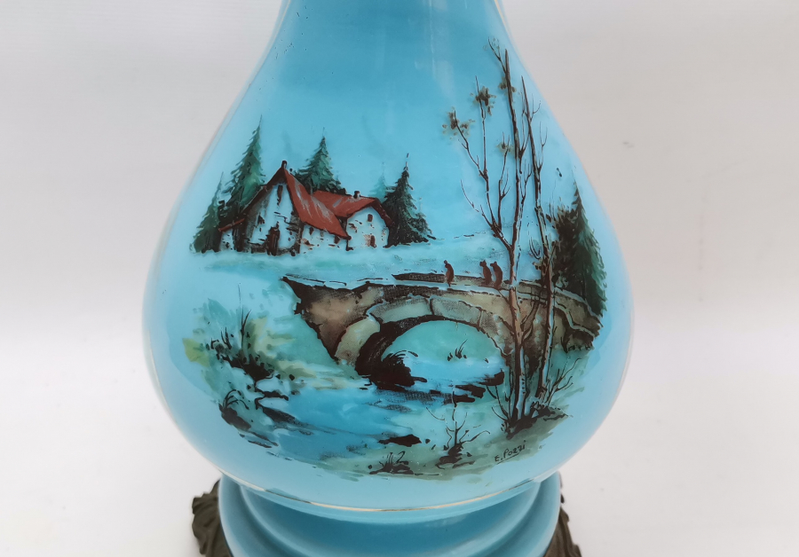 DEV BOYDA ANTİKA GAZ LAMBASI