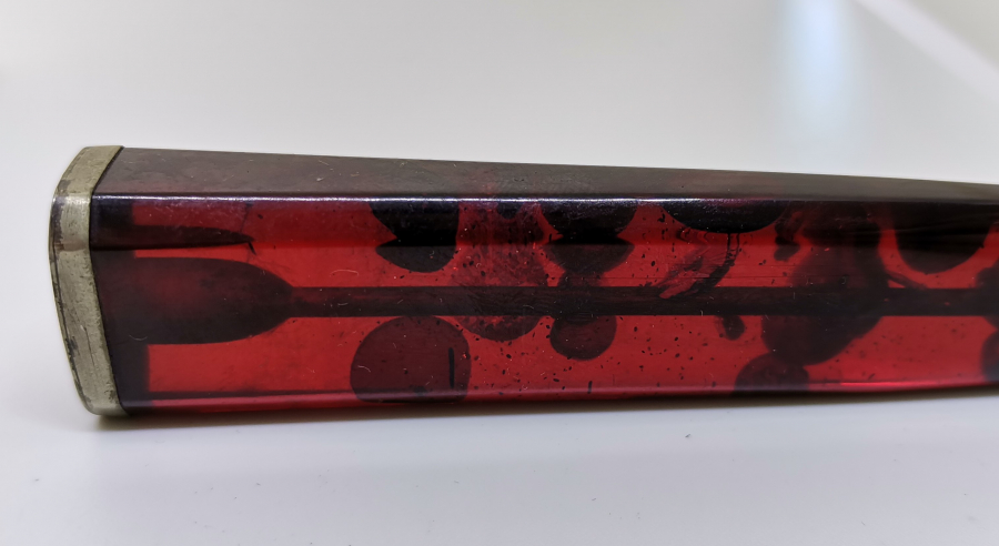 OSMANLI DÖNEMİ ORJİNAL KUTUSUNDA ÇOK NADİR BÜYÜK BOY ATEŞ KEHRİBARI AĞIZLIK