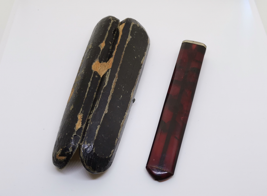 OSMANLI DÖNEMİ ORJİNAL KUTUSUNDA ÇOK NADİR BÜYÜK BOY ATEŞ KEHRİBARI AĞIZLIK