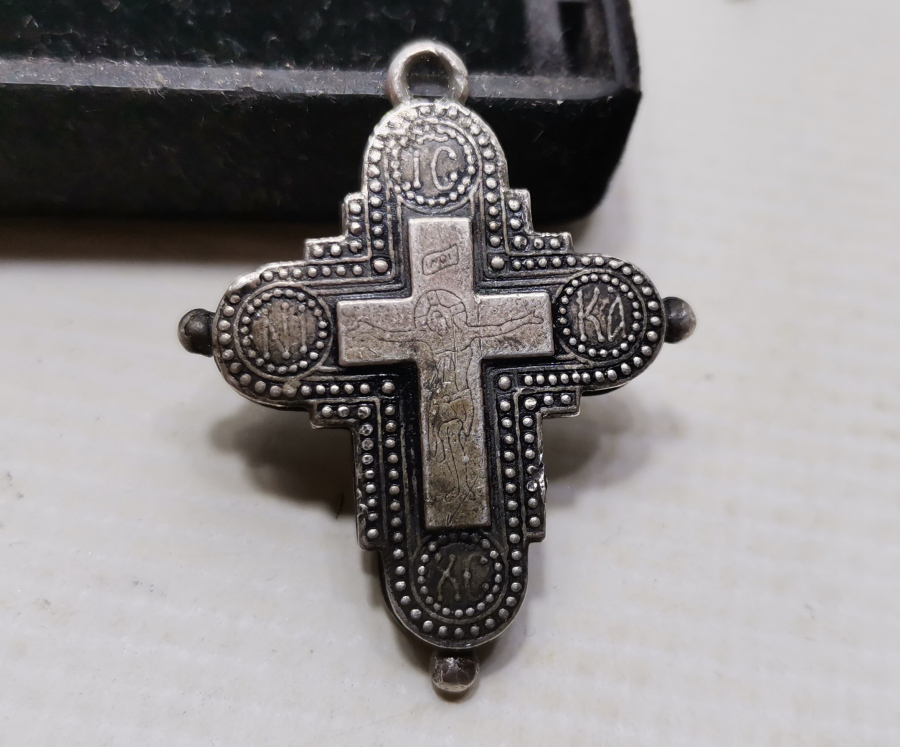 OSMANLI DÖNEMİ RUM İŞİ ÜZERİ RUMCA YAZILI ÇOK NADİR GÜMÜŞ HAMAYIL