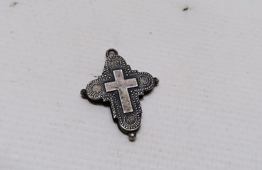 OSMANLI DÖNEMİ RUM İŞİ ÜZERİ RUMCA YAZILI ÇOK NADİR GÜMÜŞ HAMAYIL