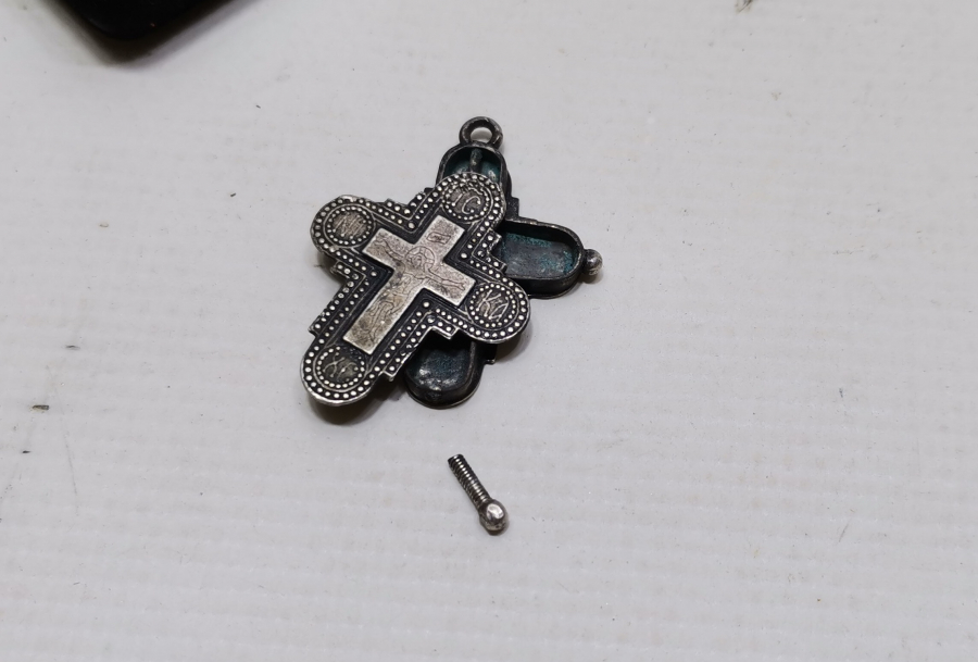 OSMANLI DÖNEMİ RUM İŞİ ÜZERİ RUMCA YAZILI ÇOK NADİR GÜMÜŞ HAMAYIL