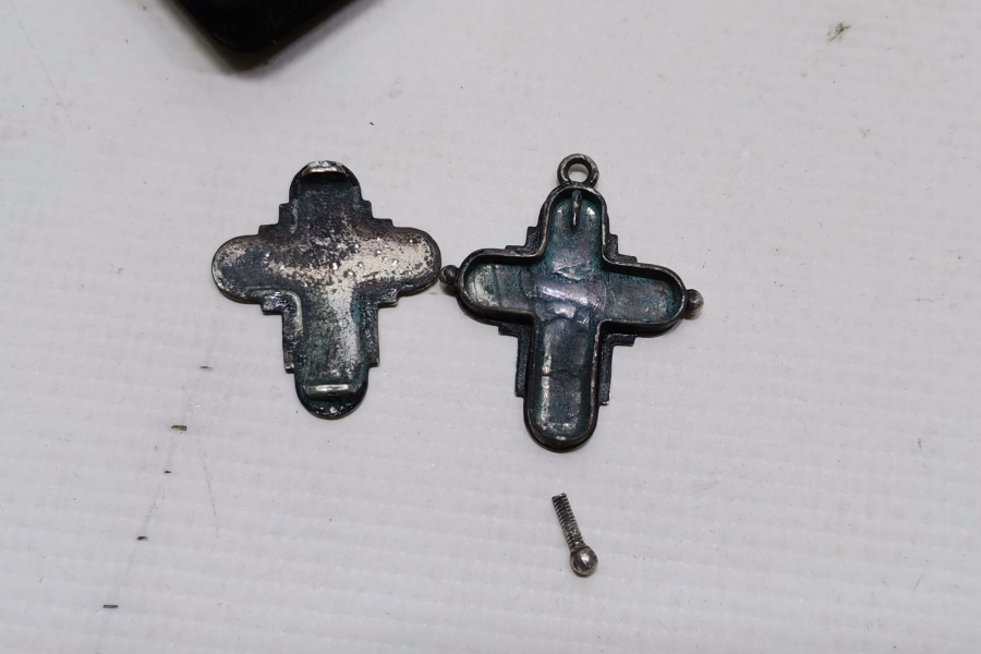 OSMANLI DÖNEMİ RUM İŞİ ÜZERİ RUMCA YAZILI ÇOK NADİR GÜMÜŞ HAMAYIL