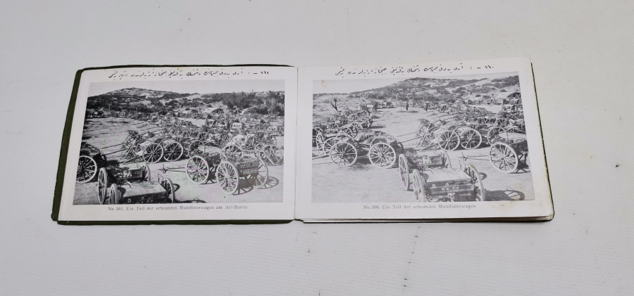 İÇİNDE ÇANAKKALE SAVAŞI GÖRSELLERİ BULUNAN OSMANLI DÖNEMİ KARTELA