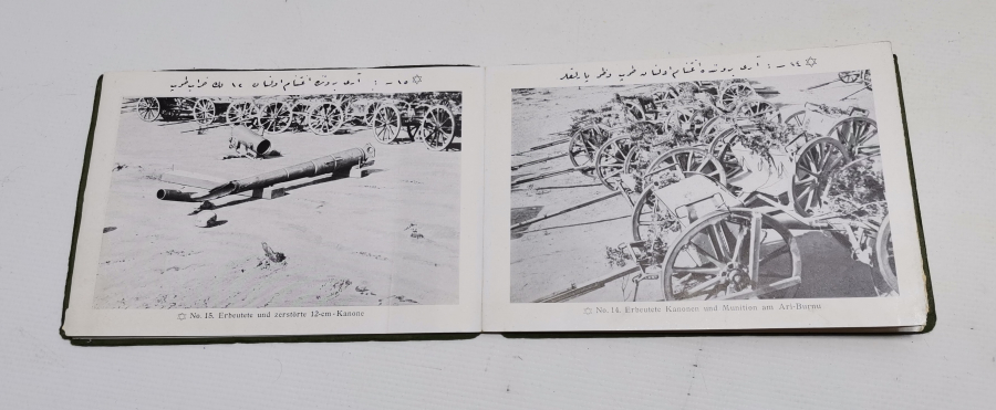 İÇİNDE ÇANAKKALE SAVAŞI GÖRSELLERİ BULUNAN OSMANLI DÖNEMİ KARTELA