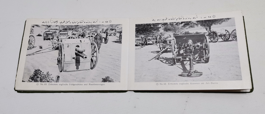 İÇİNDE ÇANAKKALE SAVAŞI GÖRSELLERİ BULUNAN OSMANLI DÖNEMİ KARTELA