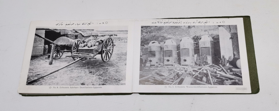 İÇİNDE ÇANAKKALE SAVAŞI GÖRSELLERİ BULUNAN OSMANLI DÖNEMİ KARTELA