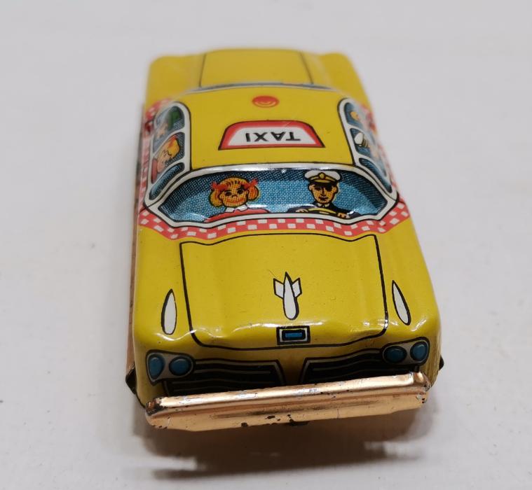 1970'LERDEN JAPON MALI SÜRTMELİ TAKSİ TENEKE OYUNCAK 