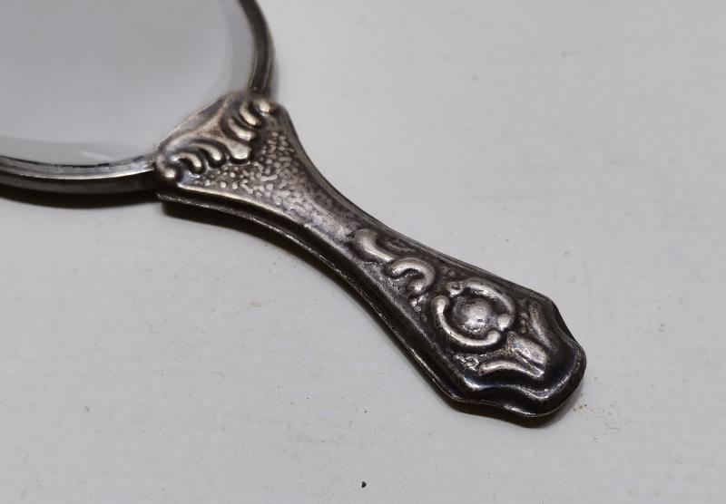 ANTİKA GÜMÜŞ EL AYNASI