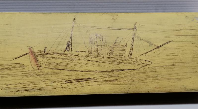 ANTİKA PAPIER MACHE KALEM KUTUSU