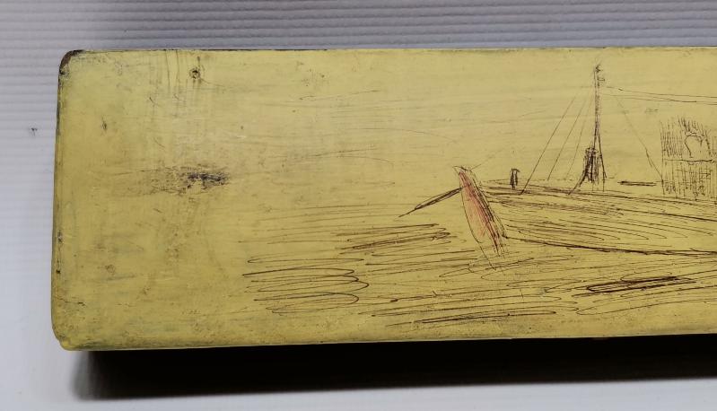 ANTİKA PAPIER MACHE KALEM KUTUSU