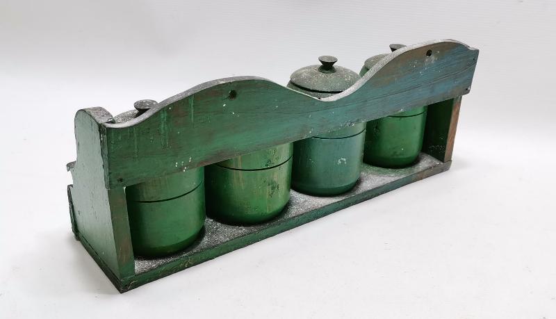 ANTİKA KÖY İŞİ AHŞAP TUZLUK BAHARATLIK TAKIMI 