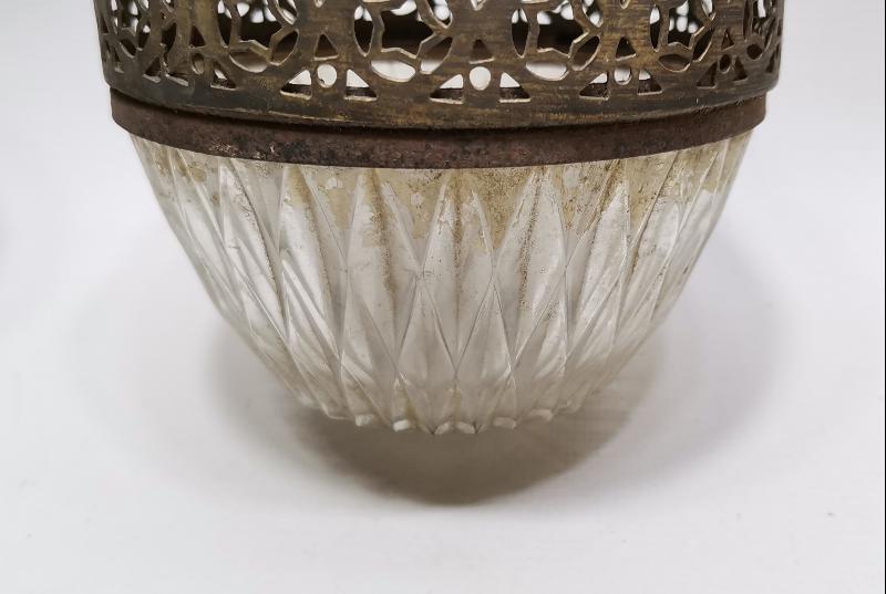 OSMANLI DÖNEMİ BİR ÇİFT KRİSTAL ASANSÖRLÜ AVİZE ASKI TOPU