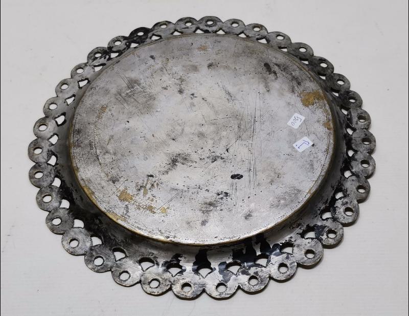 OSMANLI DÖNEMİ ÇİNTEMANİ İŞÇİLİKLİ TUĞRALI ESER-İ İSTANBUL KAHVE TEPSİSİ