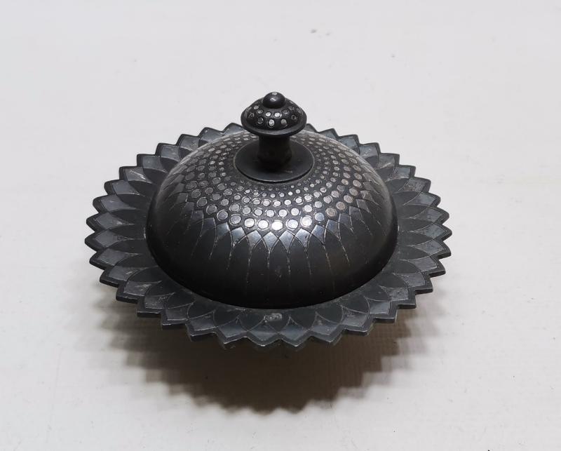 OSMANLI DÖNEMİ ÇOK NADİR AFYON İŞİ GÜMÜŞ KOFGARİ İŞLEMELİ İFTARİYELİK