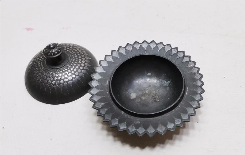 OSMANLI DÖNEMİ ÇOK NADİR AFYON İŞİ GÜMÜŞ KOFGARİ İŞLEMELİ İFTARİYELİK