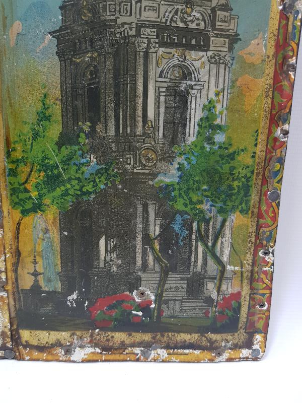 OSMANLI DÖNEMİ DOLMABAHÇE SAAT KULESİ RESİMLİ TENEKE PANO