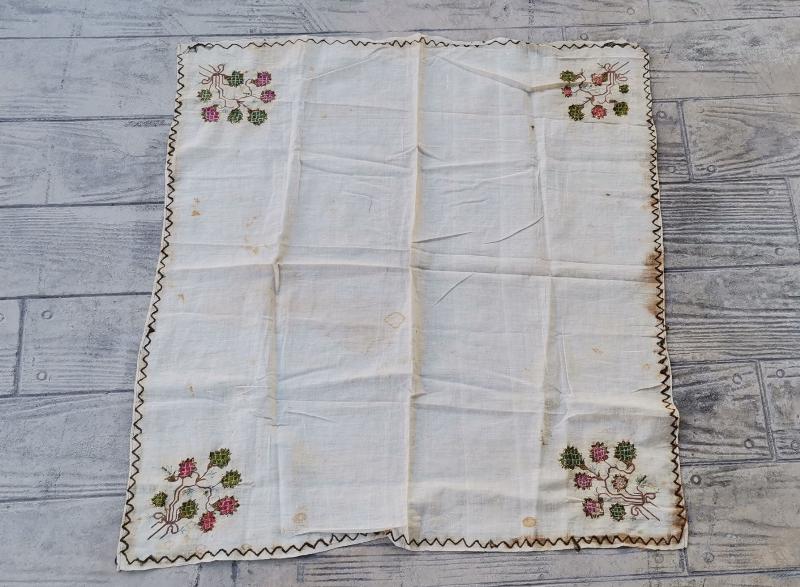 OSMANLI DÖNEMİ EL İŞLEME SEHPA ÖRTÜSÜ