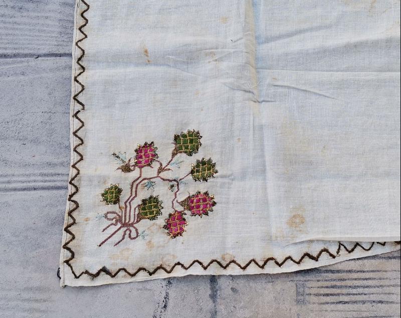 OSMANLI DÖNEMİ EL İŞLEME SEHPA ÖRTÜSÜ