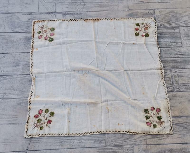 OSMANLI DÖNEMİ EL İŞLEME SEHPA ÖRTÜSÜ