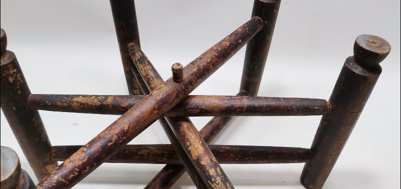 OSMANLI DÖNEMİ KÖK BOYALI AHŞAP SOFRA SİNİ ALTLIĞI