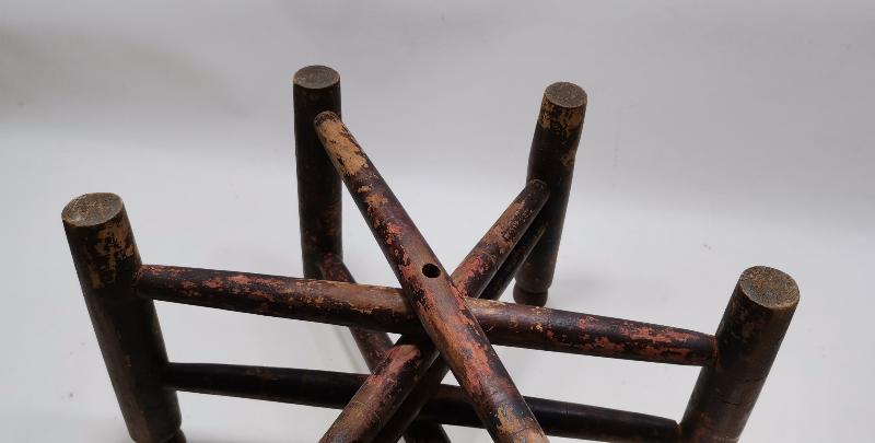 OSMANLI DÖNEMİ KÖK BOYALI AHŞAP SOFRA SİNİ ALTLIĞI