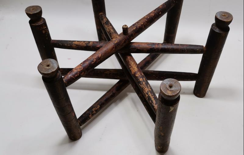 OSMANLI DÖNEMİ KÖK BOYALI AHŞAP SOFRA SİNİ ALTLIĞI