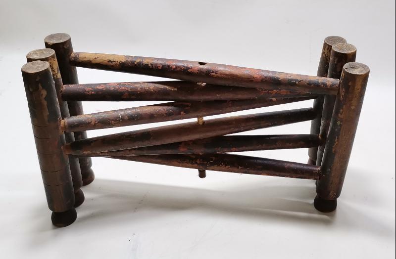 OSMANLI DÖNEMİ KÖK BOYALI AHŞAP SOFRA SİNİ ALTLIĞI