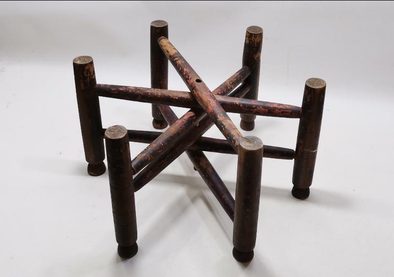 OSMANLI DÖNEMİ KÖK BOYALI AHŞAP SOFRA SİNİ ALTLIĞI