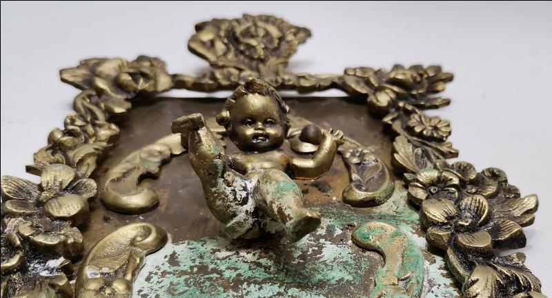 OSMANLI DÖNEMİ RUM İŞİ ÇOCUK MELEK FİGÜRLÜ DUVAR PANOSU