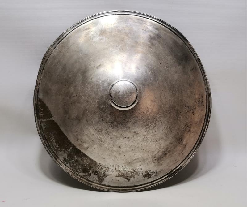 OSMANLICA ANKARA PALAS YAZILI GÜMÜŞ KAPLAMA TENCERE KAPAĞI