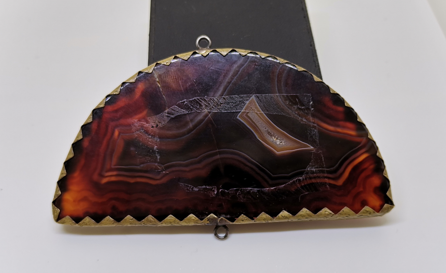 AKİK ÜZERİ EL KAZIMA FATİHA SURESİ YAZILI BÜYÜK BOY KOLYE UCU