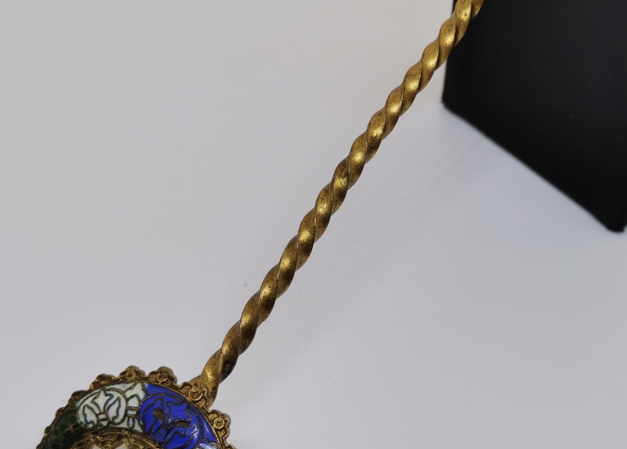 OSMANLI DÖNEMİ SARAY İŞİ MİNE İŞÇİLİKLİ VE TOMBAK MACUN KAŞIĞI