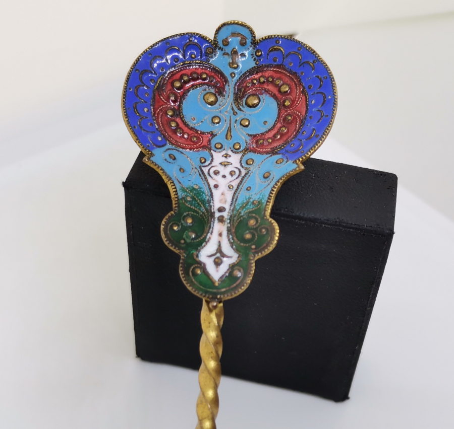 OSMANLI DÖNEMİ SARAY İŞİ MİNE İŞÇİLİKLİ VE TOMBAK MACUN KAŞIĞI