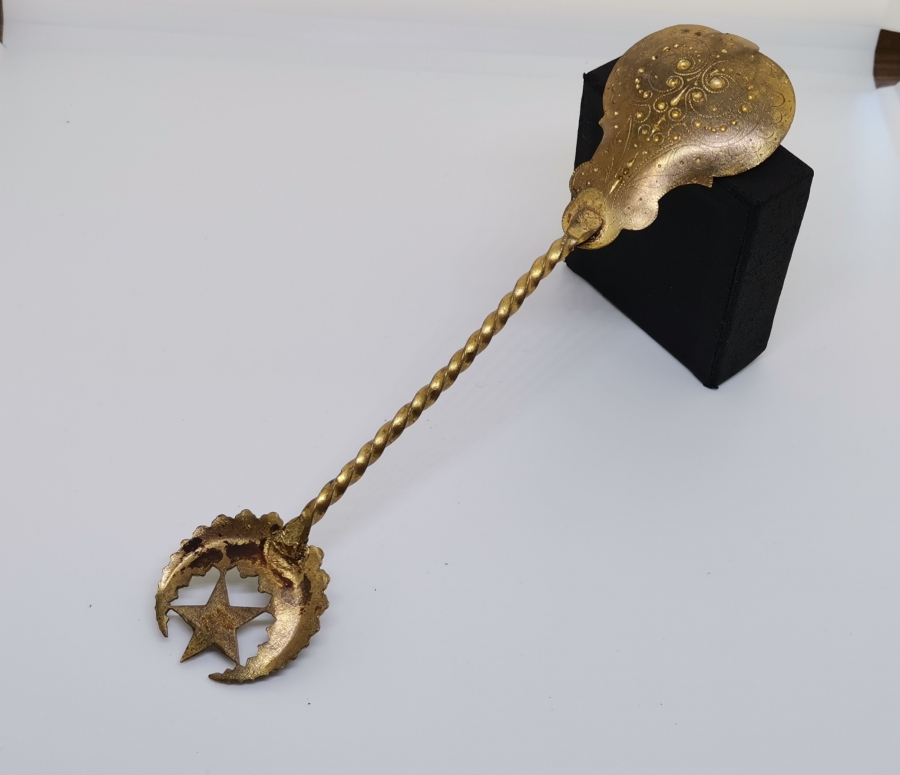 OSMANLI DÖNEMİ SARAY İŞİ MİNE İŞÇİLİKLİ VE TOMBAK MACUN KAŞIĞI