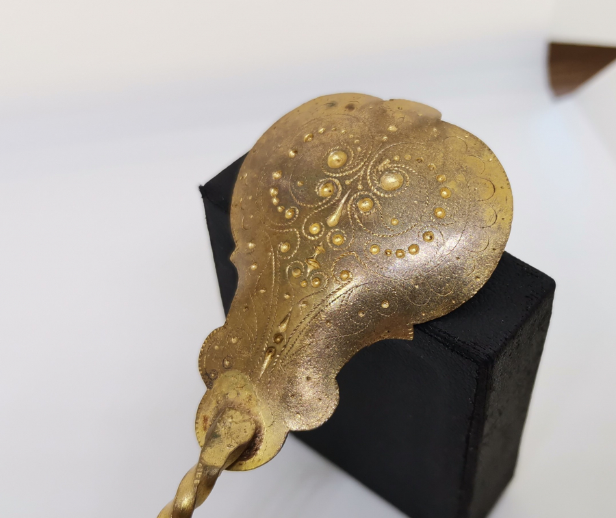 OSMANLI DÖNEMİ SARAY İŞİ MİNE İŞÇİLİKLİ VE TOMBAK MACUN KAŞIĞI