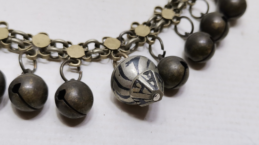 OSMANLI DÖNEMİ SAVATLI GÜMÜŞ APLİKLİ GERDANLIK