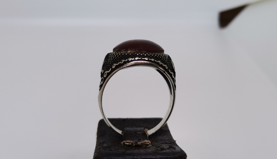 SIKMA KEHRİBAR TAŞLI GÜMÜŞ YÜZÜK