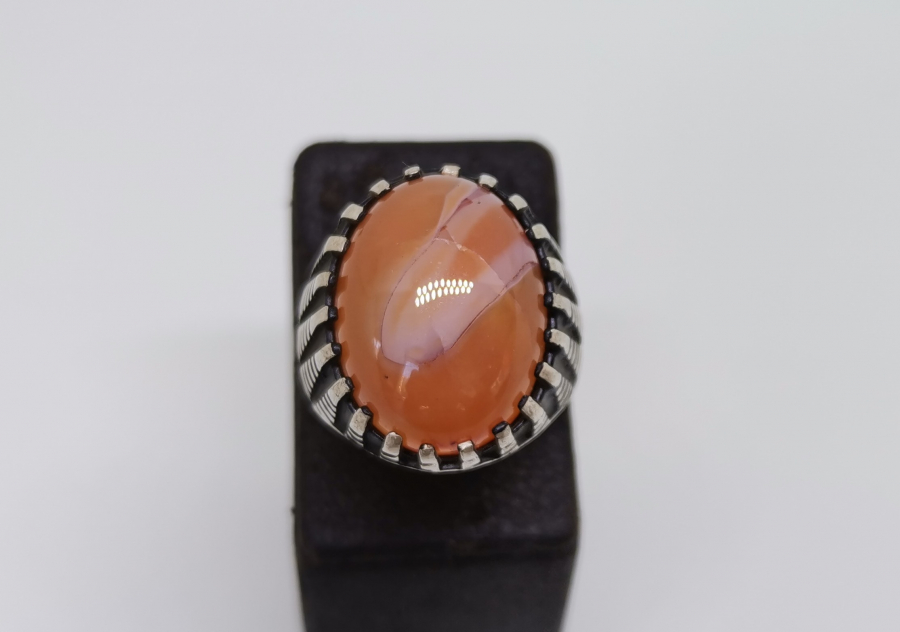 SÜLEYMANİYE AKİKLİ GÜMÜŞ YÜZÜK