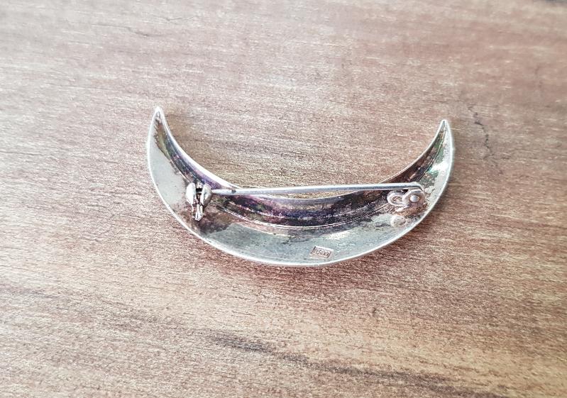 1. DÜNYA SAVAŞI DÖNEMİ ÇOK NADİR HİLAL FORMLU GÜMÜŞ OSMANLI SUBAY KALPAK KOKARTI