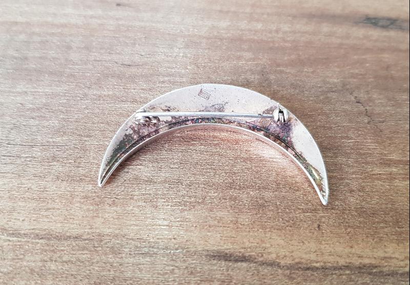 1. DÜNYA SAVAŞI DÖNEMİ ÇOK NADİR HİLAL FORMLU GÜMÜŞ OSMANLI SUBAY KALPAK KOKARTI