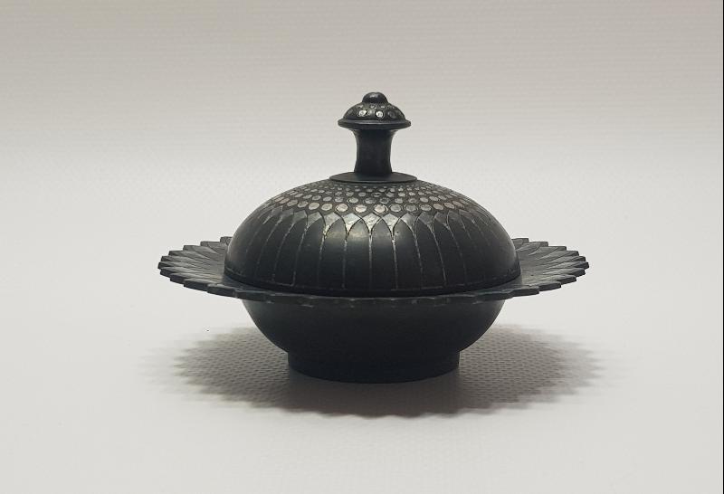 OSMANLI DÖNEMİ ÇOK NADİR AFYON İŞİ GÜMÜŞ KOFGARİ İŞLEMELİ İFTARİYELİK